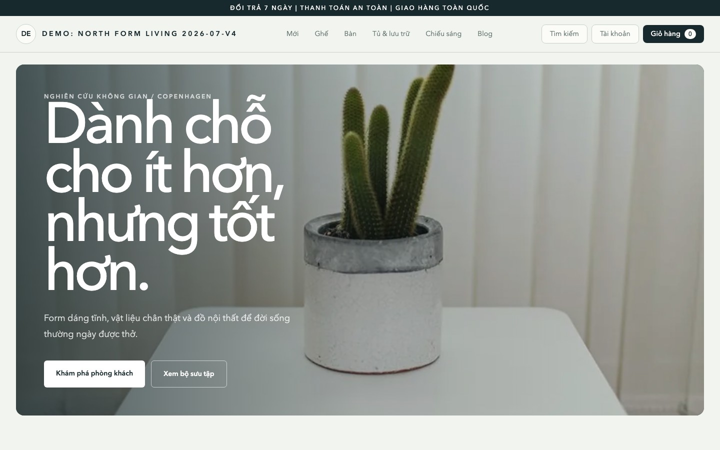 Ảnh chụp thực tế giao diện Furniture Nordic Rooms