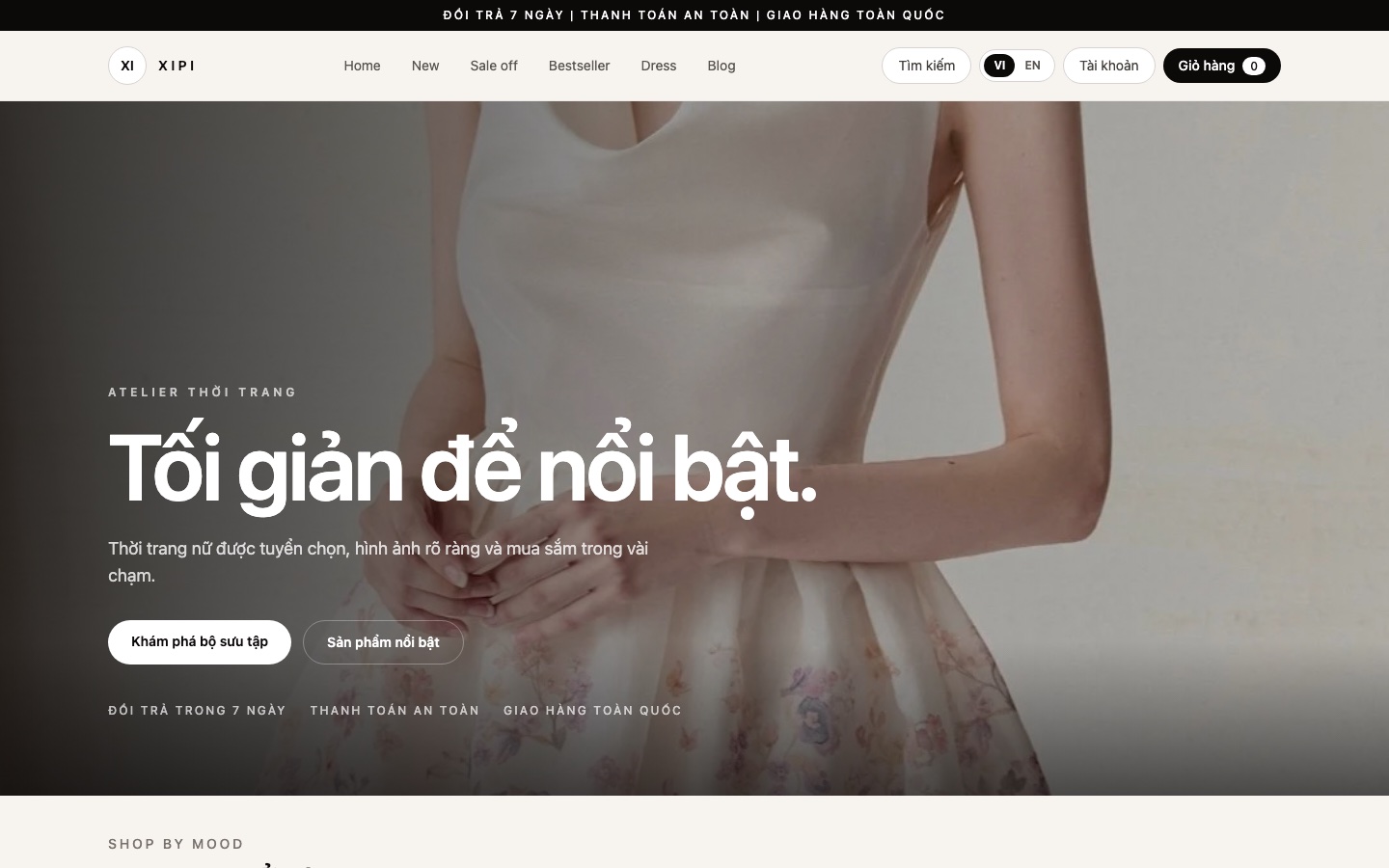 Bản nháp website trong Website AI